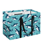 Angry Shark Pattern Print Utility Tote Bag