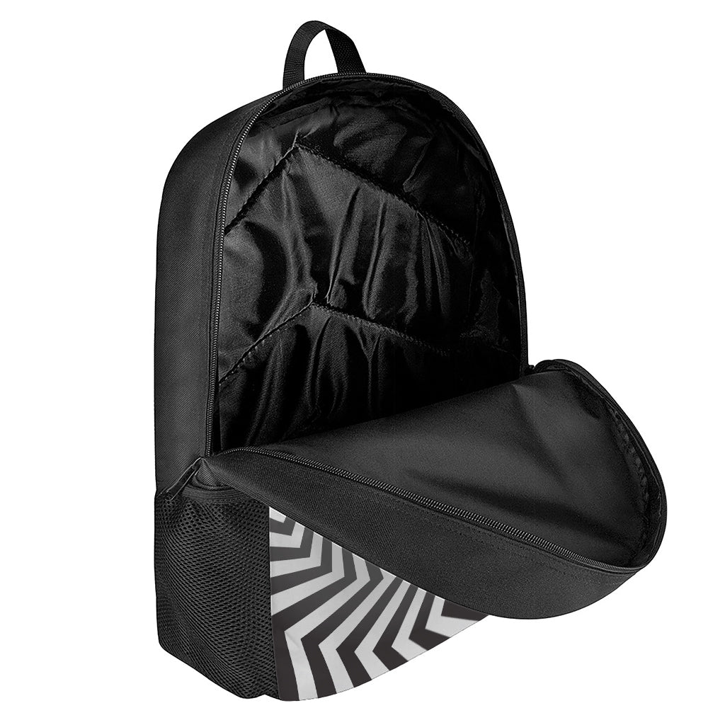 Angular Swirl Motion Illusion Print 17 Inch Backpack