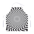 Angular Swirl Motion Illusion Print Adjustable Apron