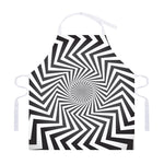 Angular Swirl Motion Illusion Print Adjustable Apron