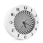 Angular Swirl Motion Illusion Print Alarm Clock