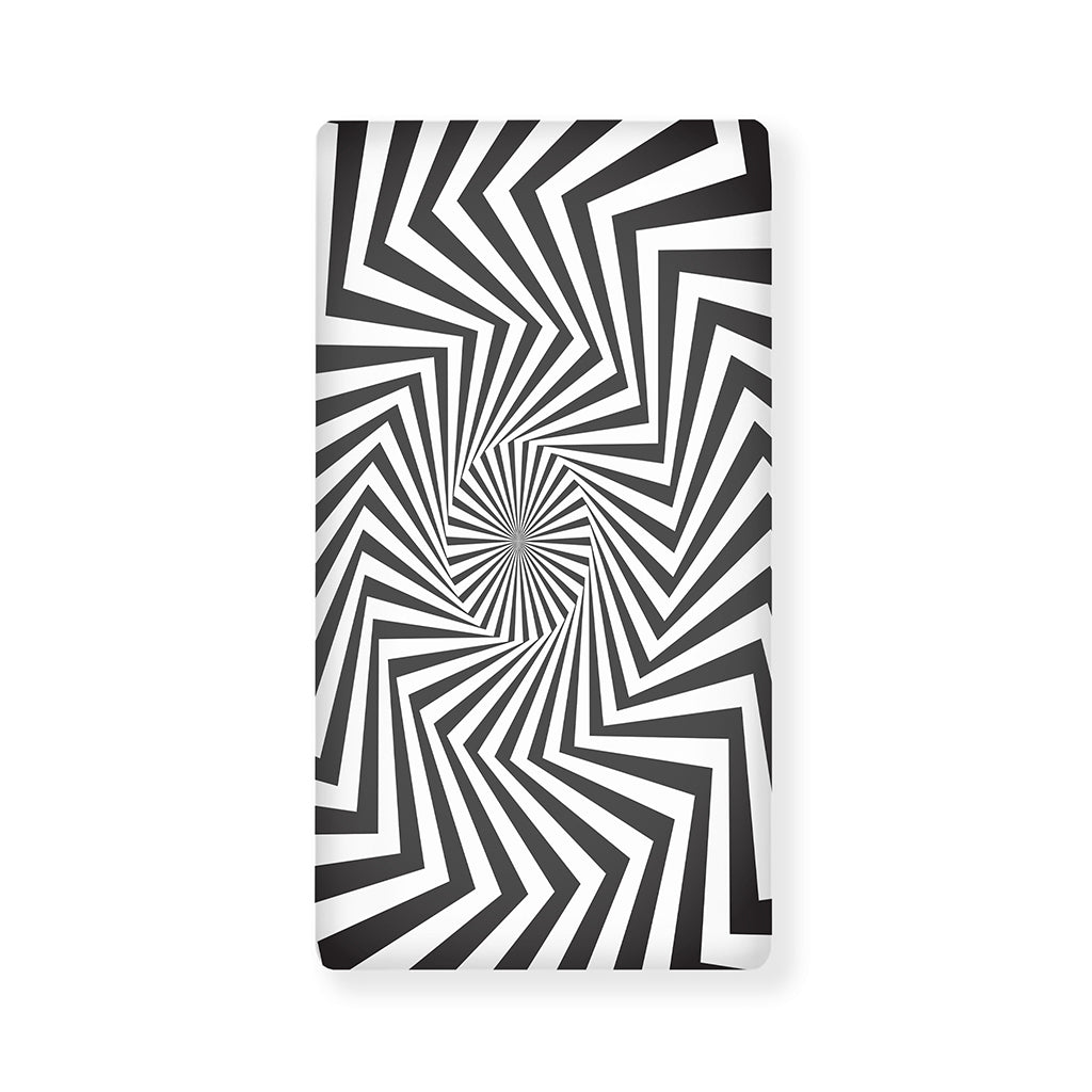 Angular Swirl Motion Illusion Print Baby Crib Sheet
