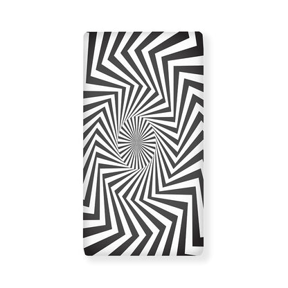 Angular Swirl Motion Illusion Print Baby Crib Sheet