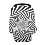 Angular Swirl Motion Illusion Print Baby Seat Cover