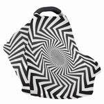 Angular Swirl Motion Illusion Print Baby Seat Cover