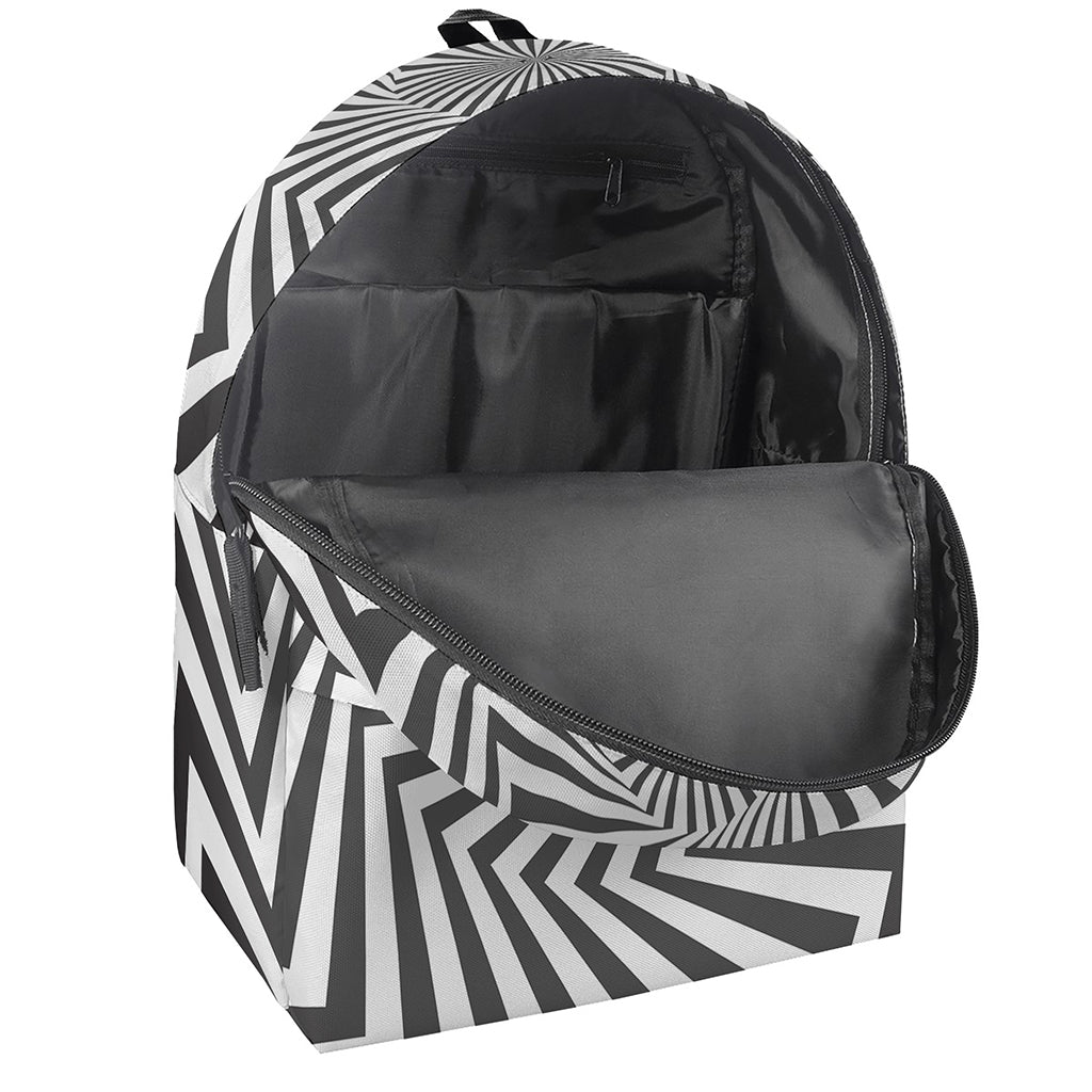 Angular Swirl Motion Illusion Print Backpack