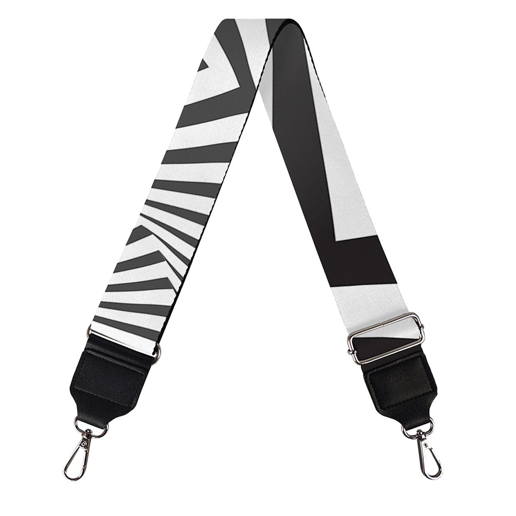 Angular Swirl Motion Illusion Print Bag Strap