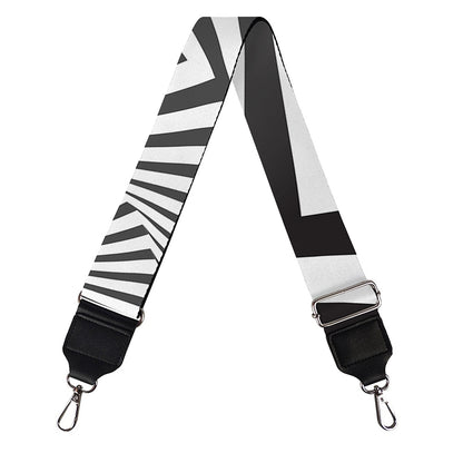 Angular Swirl Motion Illusion Print Bag Strap
