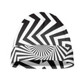 Angular Swirl Motion Illusion Print Beanie