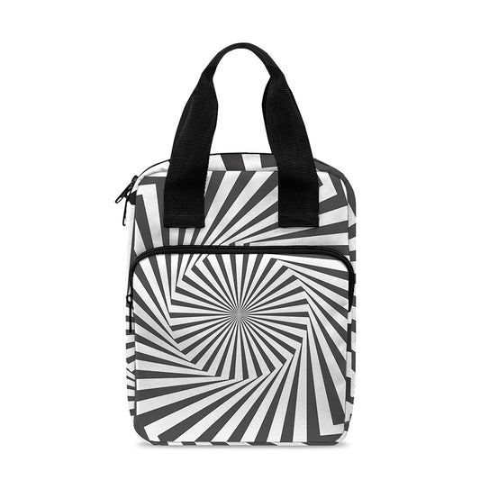 Angular Swirl Motion Illusion Print Bible Tote Bag