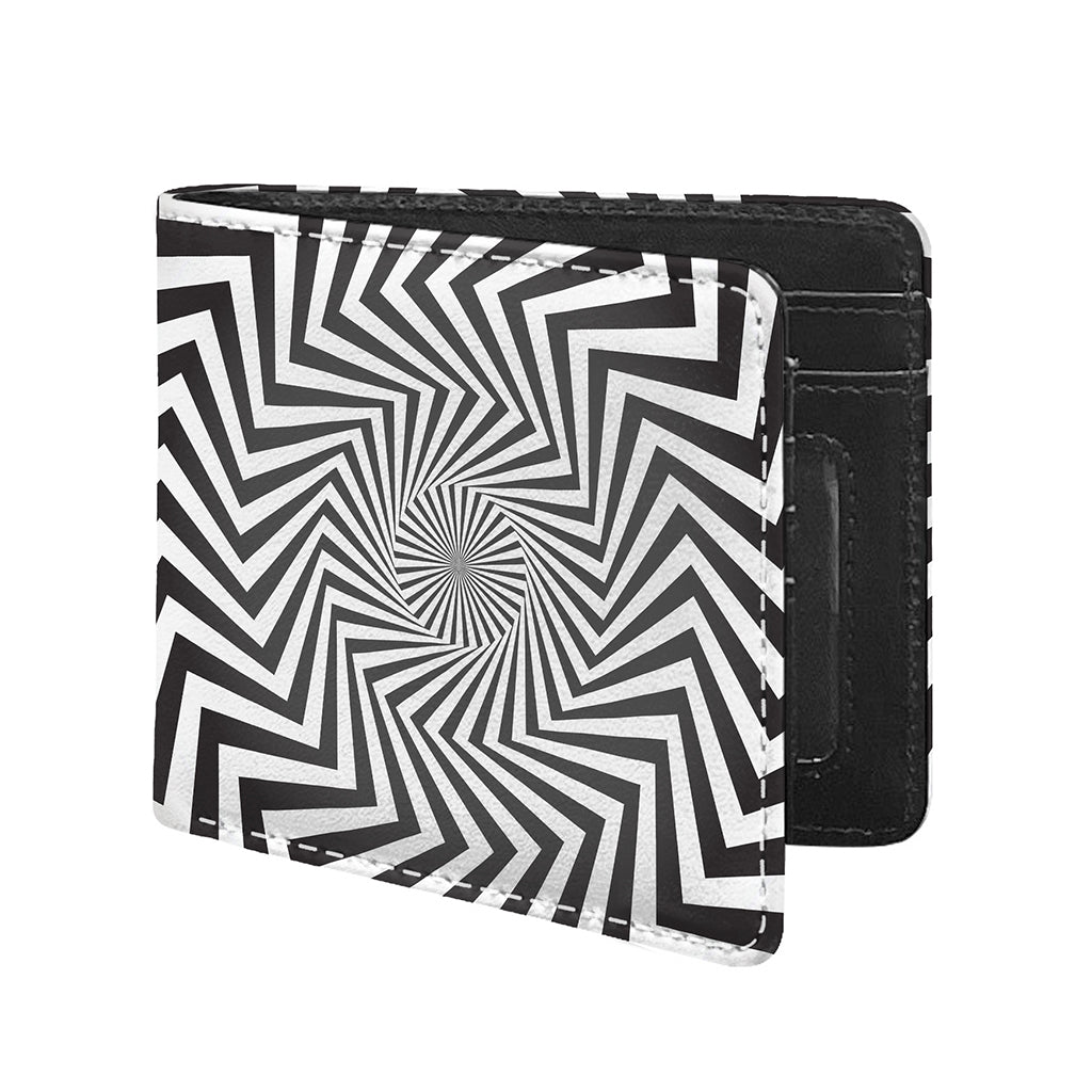 Angular Swirl Motion Illusion Print Bifold Wallet