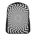 Angular Swirl Motion Illusion Print Casual Backpack