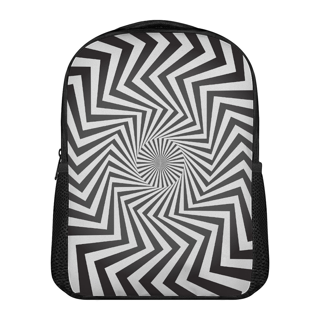 Angular Swirl Motion Illusion Print Casual Backpack