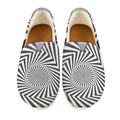 Angular Swirl Motion Illusion Print Casual Shoes