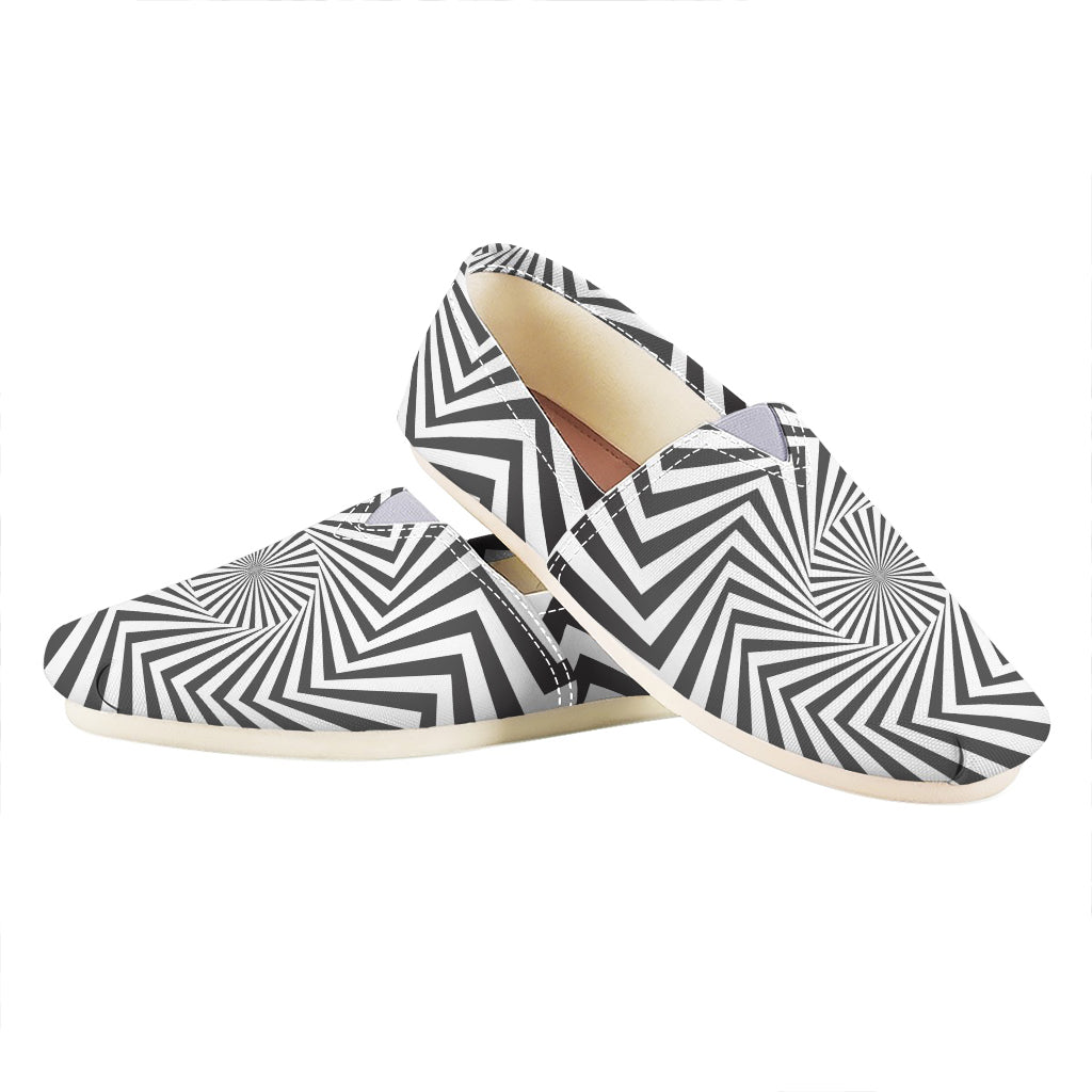 Angular Swirl Motion Illusion Print Casual Shoes