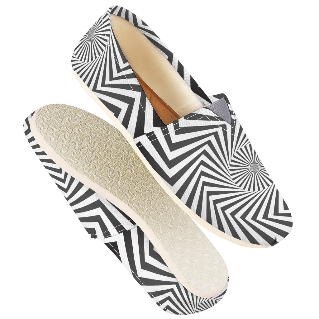 Angular Swirl Motion Illusion Print Casual Shoes