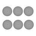 Angular Swirl Motion Illusion Print Coaster Set