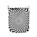Angular Swirl Motion Illusion Print Collapsible Laundry Basket