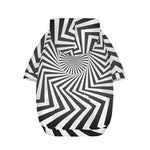 Angular Swirl Motion Illusion Print Dog Zip Up Hoodie