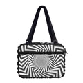 Angular Swirl Motion Illusion Print Double Strap Bible Bag