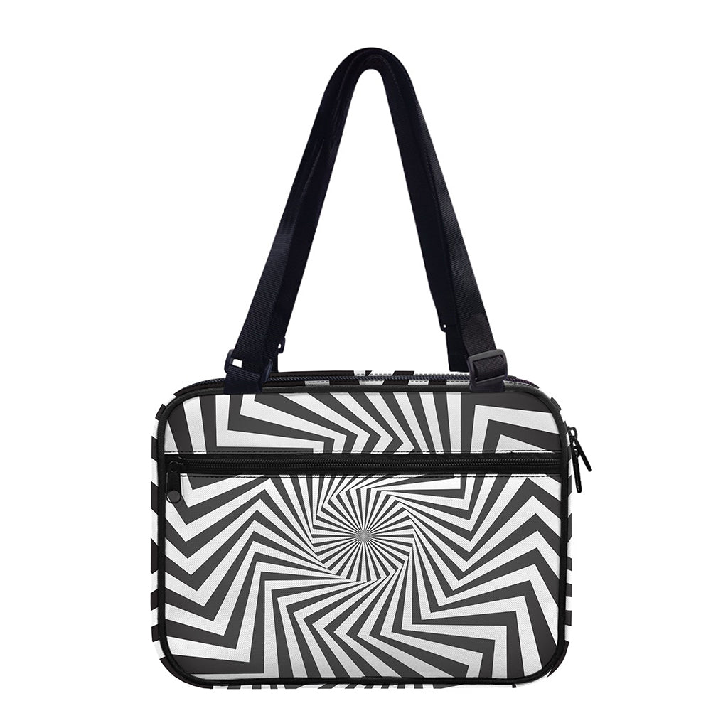 Angular Swirl Motion Illusion Print Double Strap Bible Bag
