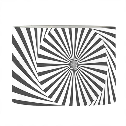 Angular Swirl Motion Illusion Print Drum Lamp Shade