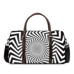 Angular Swirl Motion Illusion Print Duffle Bag