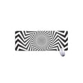 Angular Swirl Motion Illusion Print Extended Mouse Pad