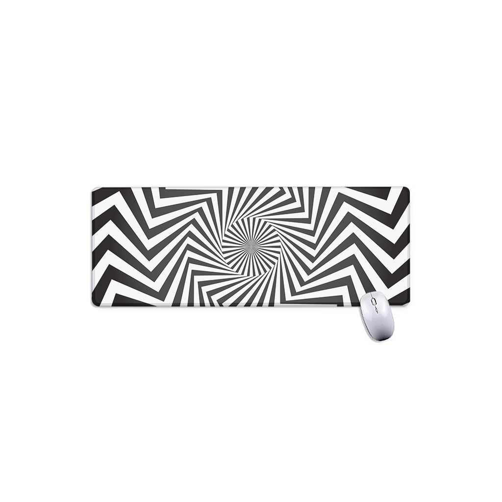 Angular Swirl Motion Illusion Print Extended Mouse Pad