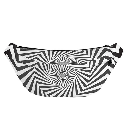 Angular Swirl Motion Illusion Print Fanny Pack