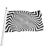 Angular Swirl Motion Illusion Print Flag