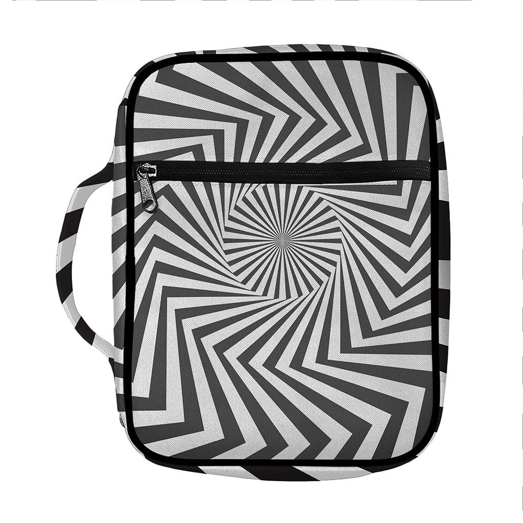 Angular Swirl Motion Illusion Print Front Pocket Bible Bag