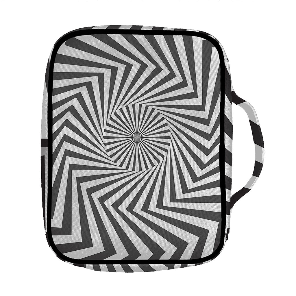 Angular Swirl Motion Illusion Print Front Pocket Bible Bag