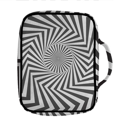 Angular Swirl Motion Illusion Print Front Pocket Bible Bag