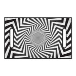 Angular Swirl Motion Illusion Print Golf Cart Seat Cover