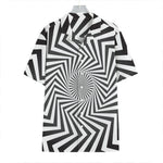 Angular Swirl Motion Illusion Print Hawaiian Shirt