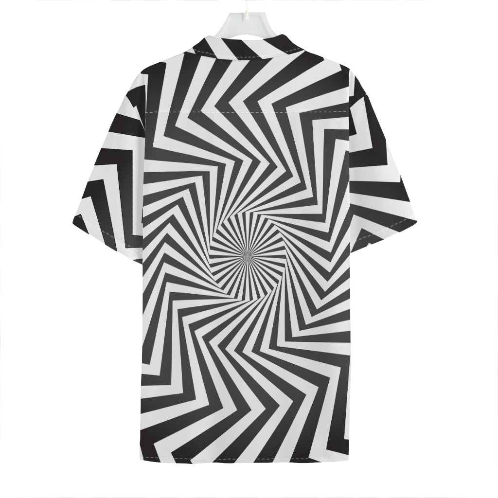 Angular Swirl Motion Illusion Print Hawaiian Shirt