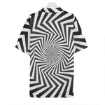 Angular Swirl Motion Illusion Print Hawaiian Shirt