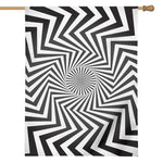 Angular Swirl Motion Illusion Print House Flag