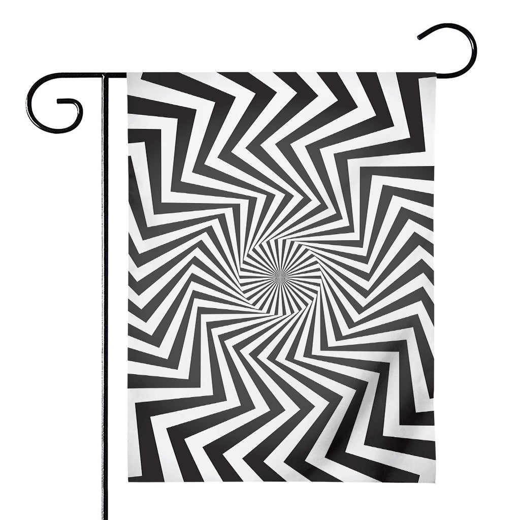 Angular Swirl Motion Illusion Print House Flag