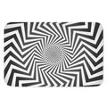 Angular Swirl Motion Illusion Print Indoor Door Mat