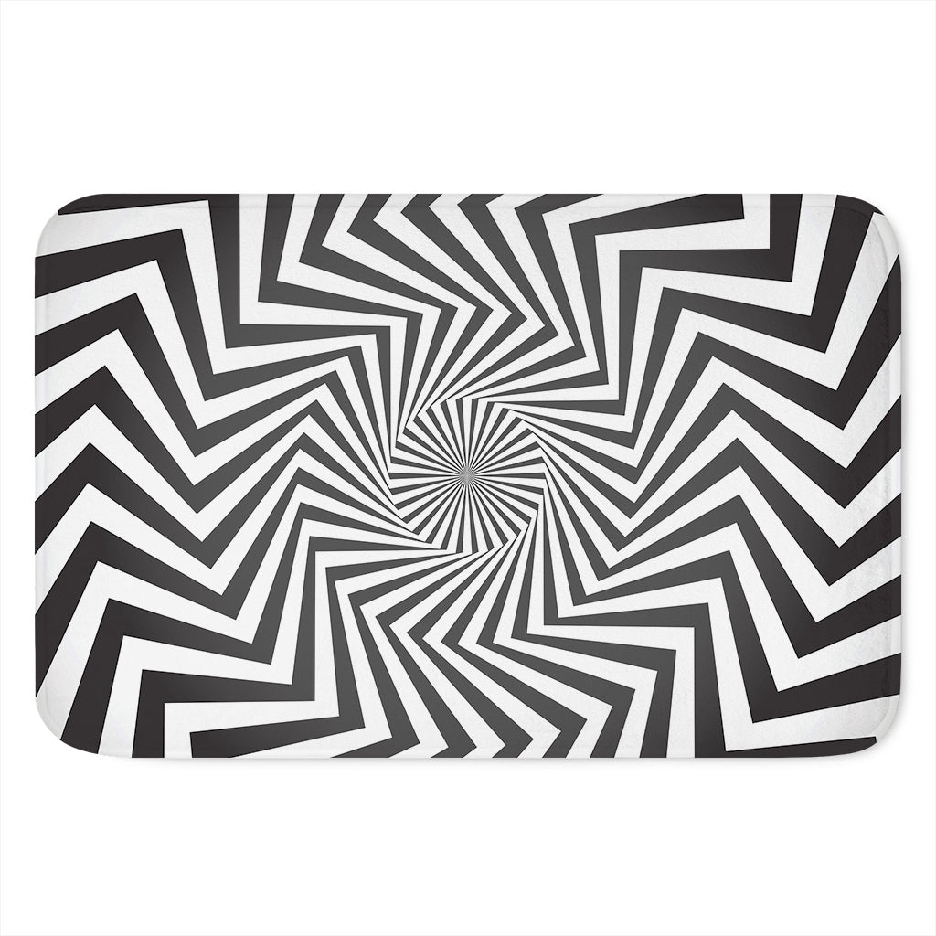 Angular Swirl Motion Illusion Print Indoor Door Mat