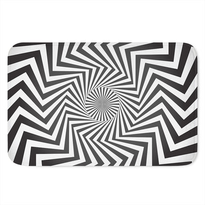 Angular Swirl Motion Illusion Print Indoor Door Mat