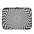 Angular Swirl Motion Illusion Print Laptop Sleeve
