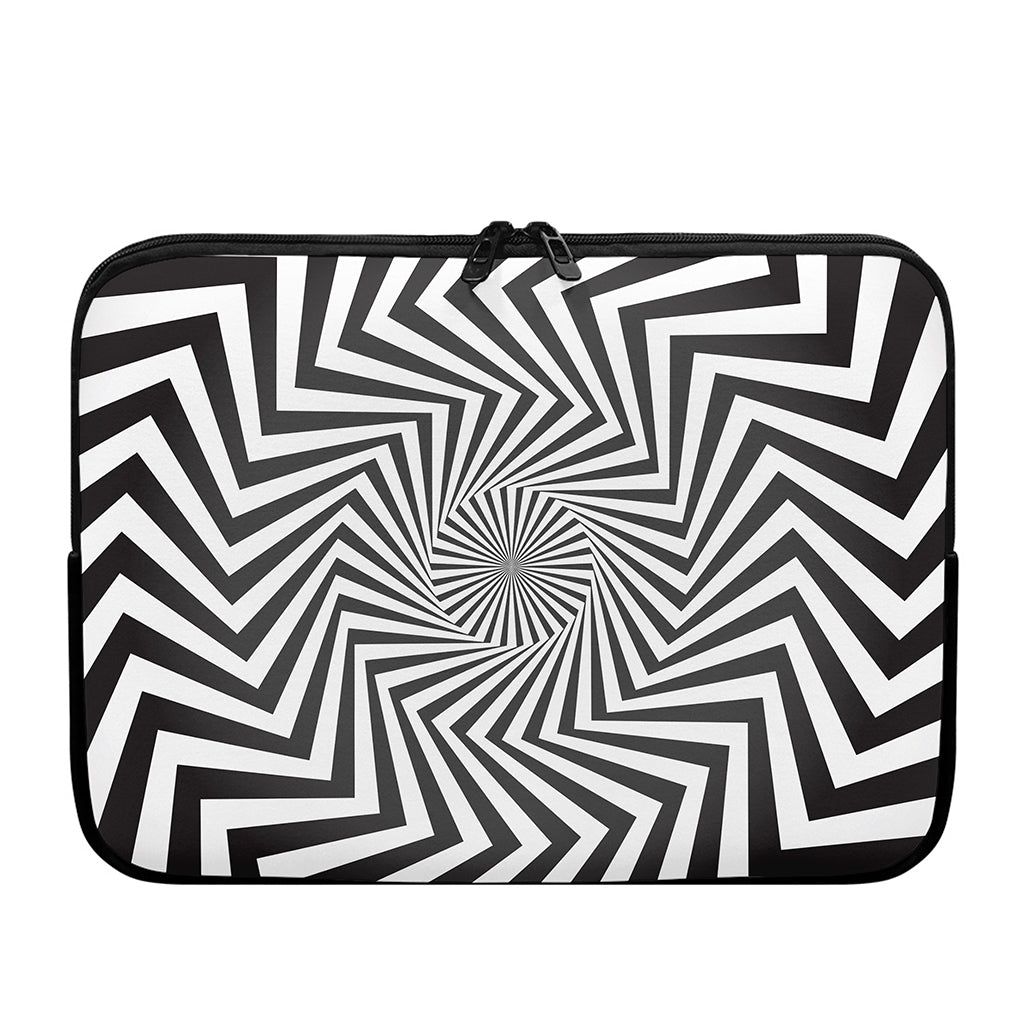 Angular Swirl Motion Illusion Print Laptop Sleeve
