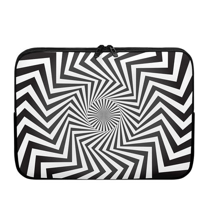 Angular Swirl Motion Illusion Print Laptop Sleeve