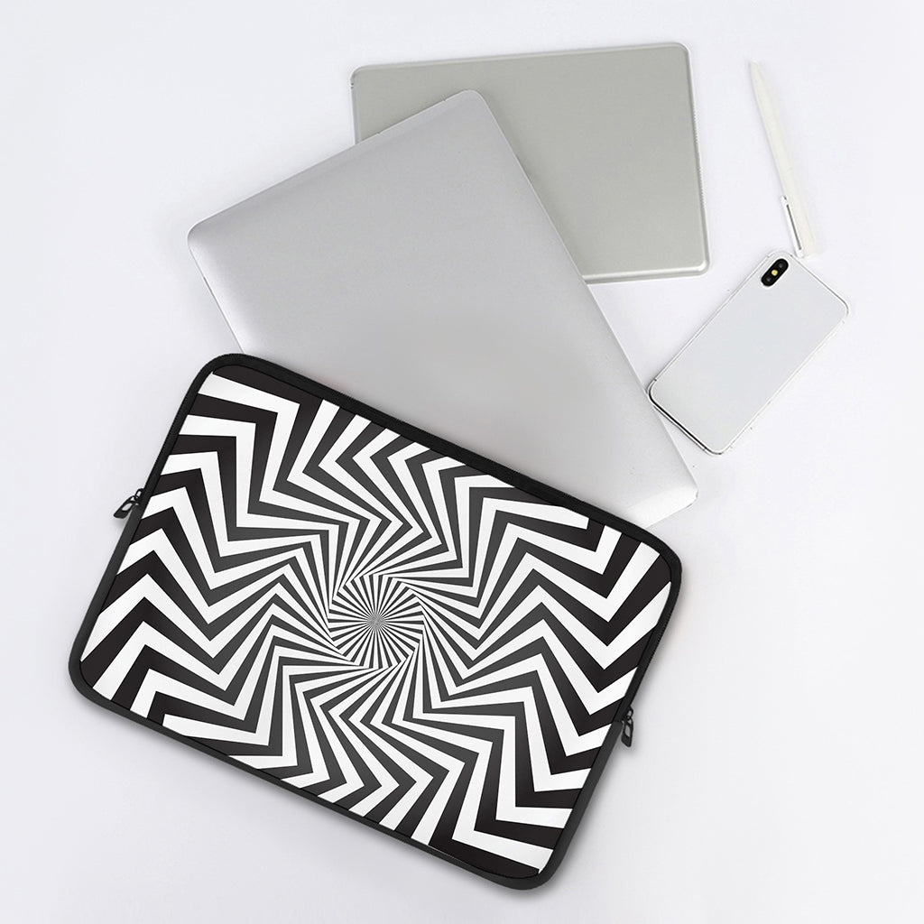 Angular Swirl Motion Illusion Print Laptop Sleeve