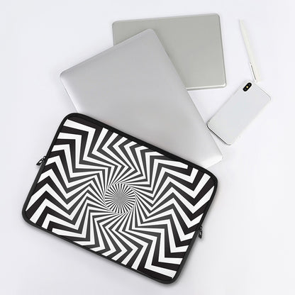 Angular Swirl Motion Illusion Print Laptop Sleeve