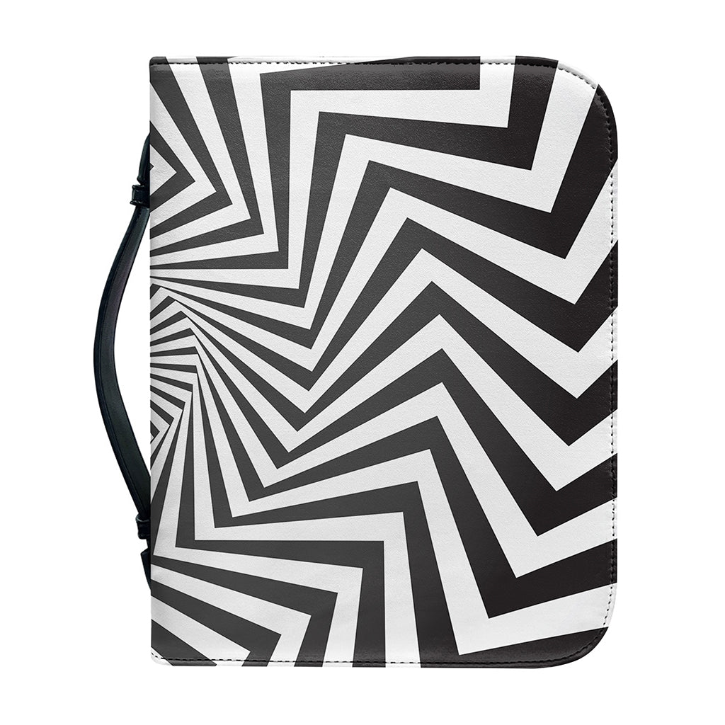 Angular Swirl Motion Illusion Print Leather Bible Cover