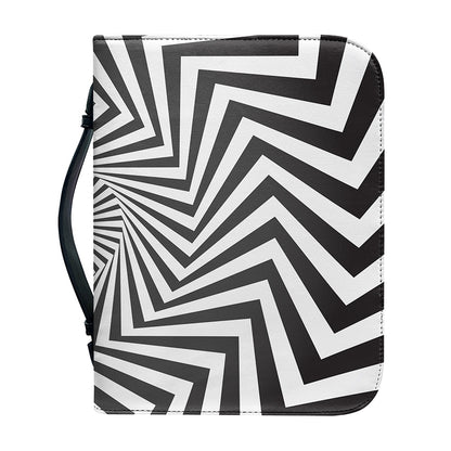 Angular Swirl Motion Illusion Print Leather Bible Cover
